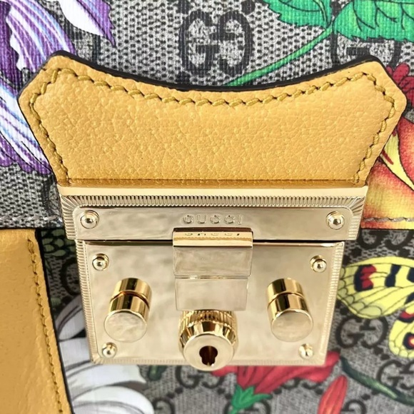 💎 Rare GUCCI GG Flora Padlock Bamboo Multicolor Limited Edition 100% Authentic! - Picture 12 of 17